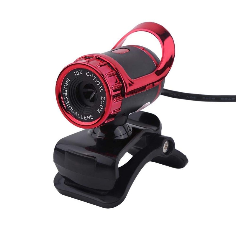 1080P HD Webcam, 360° Rotating Camera with Clip on Stand,