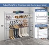 KEETDY 3-Tier Long Shoe Rack for Closet Metal Shoe Organizer
