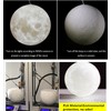 KRIPINC 3D Print Ceiling Light Moon, Creative Pendant Light Moon,
