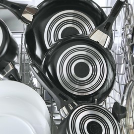 Farberware Dishwasher Safe Nonstick Jumbo Cooker/Saute Pan with Helper Handle - 6 Quart, Black