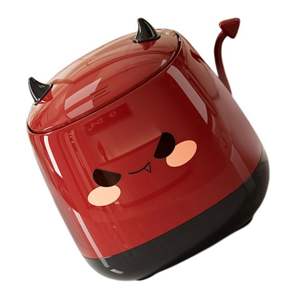 VICASKY Cute Mini Desktop Trash Can with Press Lid Adorable