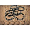 6 Door Handle Springs (2-Turn Coil, 2mm Thick, Black Zinc