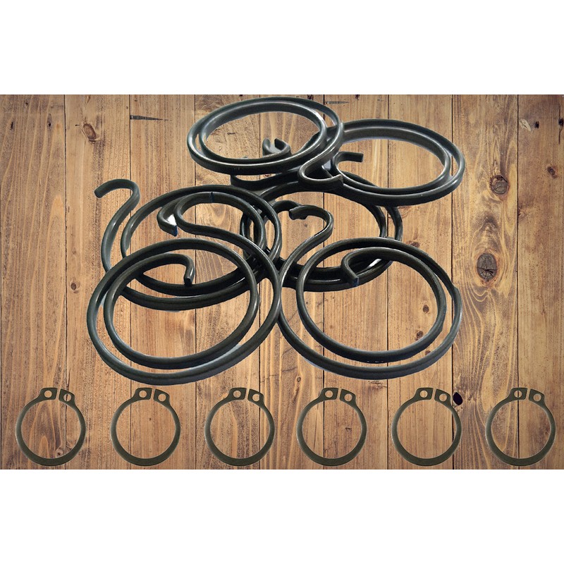 6 Door Handle Springs (2-Turn Coil, 2mm Thick, Black Zinc
