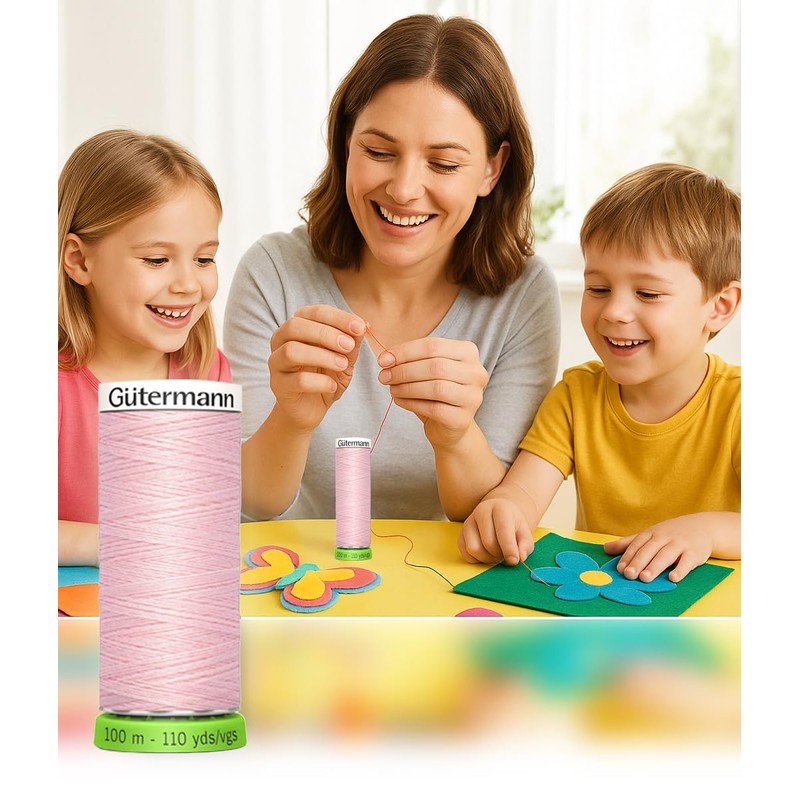 2X 100m Gutermann Sew-All 100% Recycled Polyester Thread, Hand and