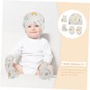 VALICLUD Baby Protective Hat Gloves Newborn Foot Sleeves Anti-scratch Mittens
