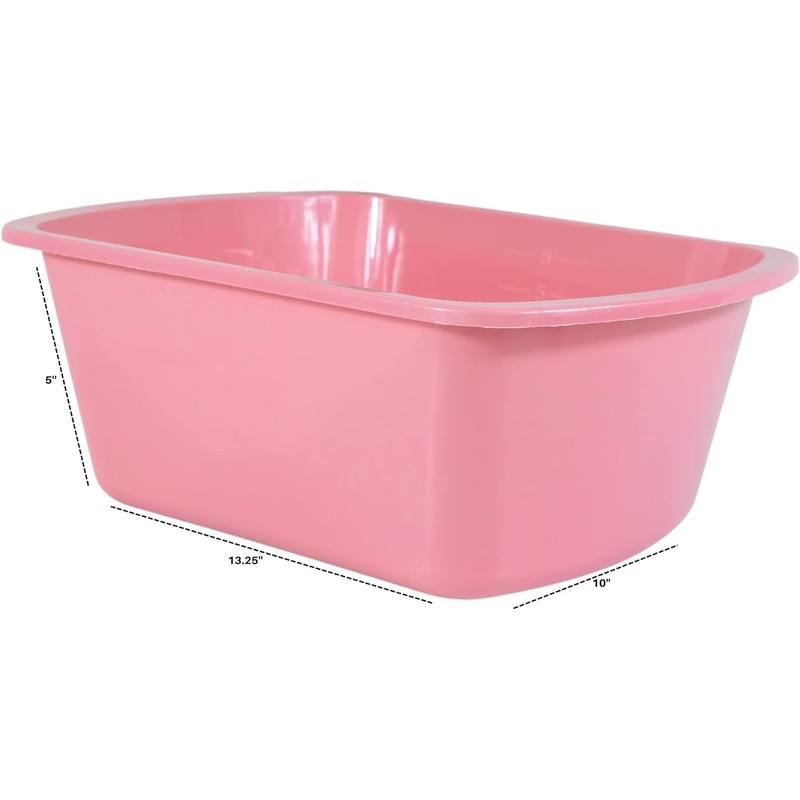 Vakly Wash Basins – Rectangular Plastic Hospital Bedside Soaking Tub