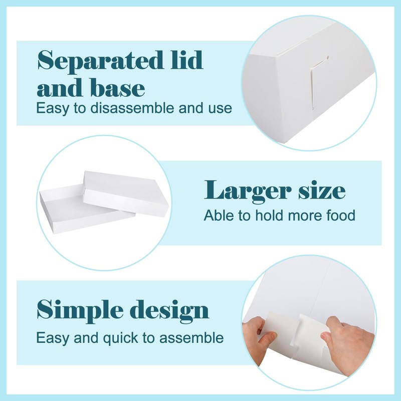 Chivertion 12 Pack Full Sheet Cake Box 26 x 18