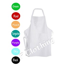 Bonnin Kids Plain Apron with Front Pocket for Drawing, Painting, Baking, Cooking Party Favors. (White)