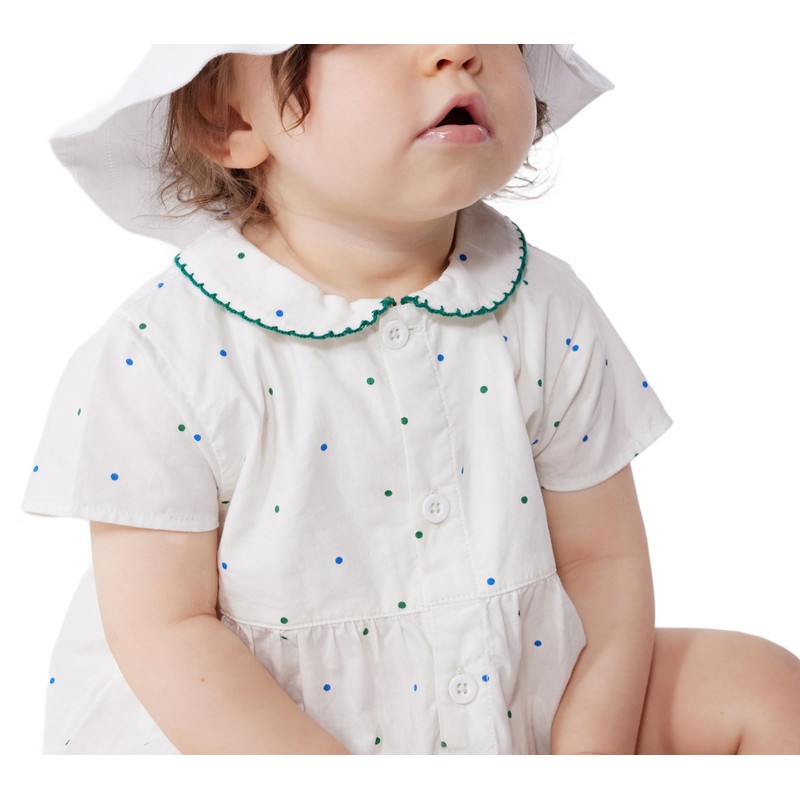 Petit Bateau baby girl player, White and multicoloured