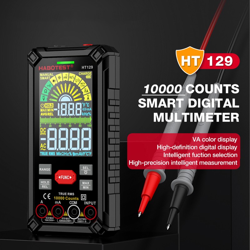 HABOTEST HT129 Intelligent Multimeter Smart Digital Multimeter Color Screen Handheld