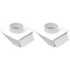 2-PACK - Lambro 143W White Plastic Under Eave Vent, 4-Inch