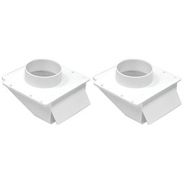 2-PACK - Lambro 143W White Plastic Under Eave Vent, 4-Inch