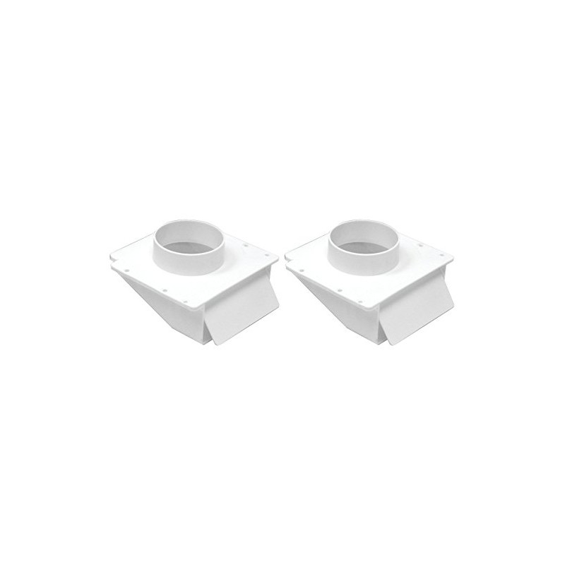 2-PACK - Lambro 143W White Plastic Under Eave Vent, 4-Inch