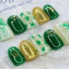 Provence Clover Handmade Nail Tips - Coffin Egg / 프로방스