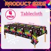 4 Pcs 80s Tablecloths Plastic Back to the 80's Birthday