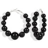 Pearl Hoop Earrings for Women Girls Large Red Black White