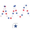 62PCS Patriotic Memorial Day Decorations Set,Red White Blue Paper Fans