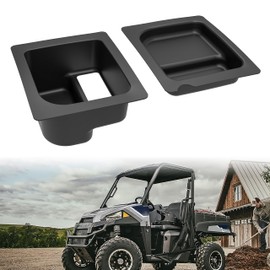 LDETXY Left & Right Under Seat Storage Box for Polaris Ranger 570 Mid-Size, Underseat Storage Bin Set Organizer Tray for Polaris Ranger 500 570 Mid Size 50" Wide 2015-2021 Accessories (2PCS)