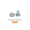 METALLIXITY Flanged Hex Head Bolts (5/16-18 x 1/2") 20pcs, Hexagon