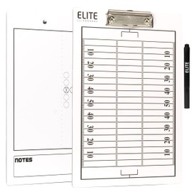 Elite Clipboards Football White Dry Erase Coaches Clipboard | Double-Side Football Coaching Whiteboard with Marker