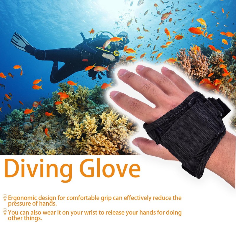 equlup Diving Light Holder, Nylon Diving Light Glove Portable Flashlight