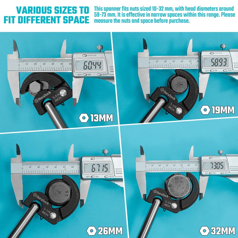 DURATECH 11" Basin Wrench, Sink Wrench, Adjustable Tap Nut Spanner