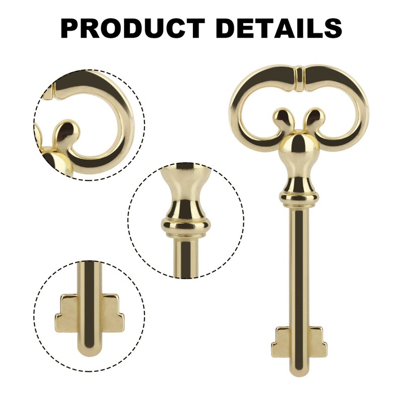 KY-8 (D-1902) Roll Top Desk Antique Brass Plated Hollow Lock