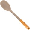 Beille 1pc Beech Wood and Silicone Cooking Spoon Kitchen Utensils
