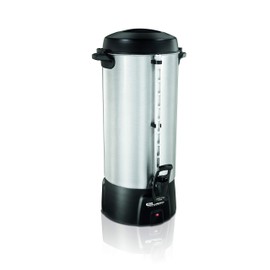 Proctor Silex Commercial 45100R Brushed Aluminum Coffee Urn, 100 Cup Capacity, Fast Brewing, One-Hand Dispensing, Dual Heaters, Commercially Rated, NSF Listed