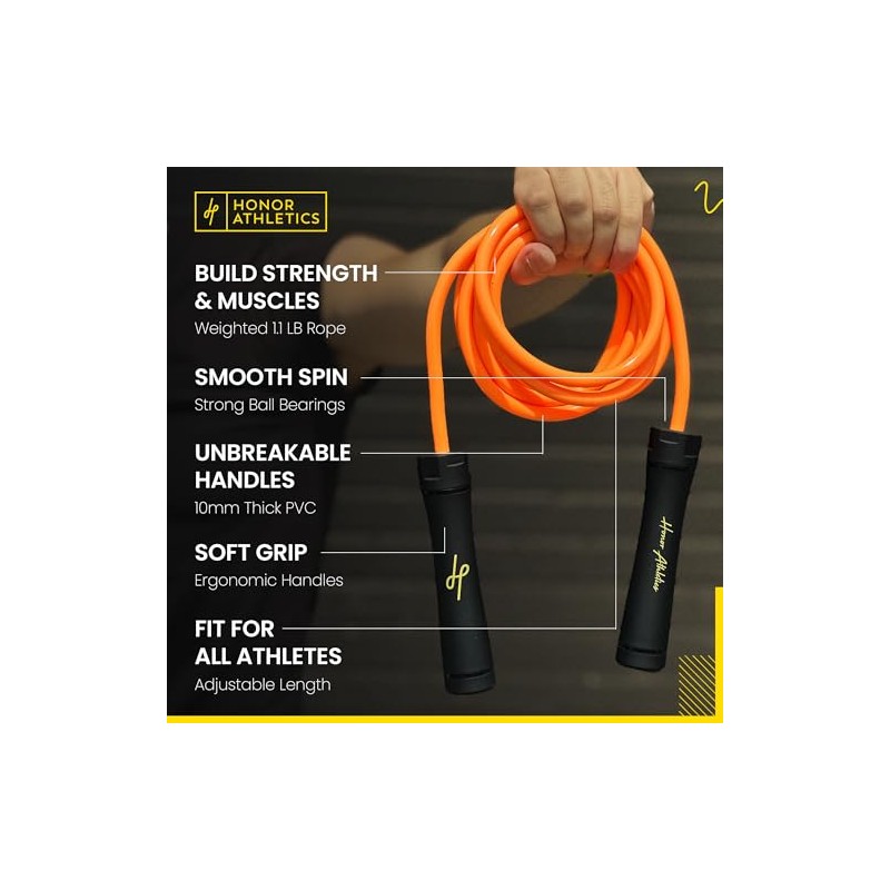 Honor Athletics 3.0 Cuerda para Saltar Pesada estilo Muay Thai