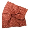 Shanlin Unisex Floral Cotton Bandanas 22”x22 (Tinyfloral Pattern Rust Red)