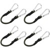 BESPORTBLE Tensioning Rubber 4 Pieces Outdoor Bungee Cords Carabiner Hooks