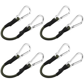 BESPORTBLE Tensioning Rubber 4 Pieces Outdoor Bungee Cords Carabiner Hooks Bungee Cords Ties Downs Elastic Camping Cords Expander