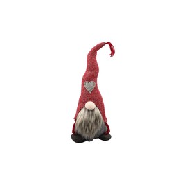 Admired By Nature, Nordic Nisse Gnome, ABN5D002R-RD 17 inches, Christmas Plush, Plush Tomte Gnome Swedish, Scandinavian Style Décor, Red Hat Doll Décor, Red