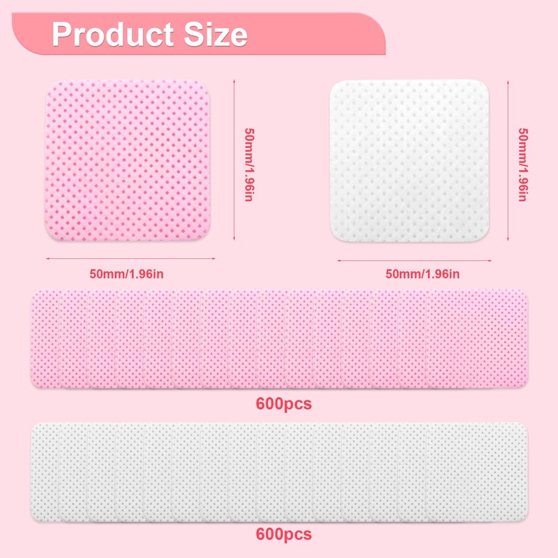ZUZGO Pack of 1200 Cellette Rolls for Nails Cellulose Lint