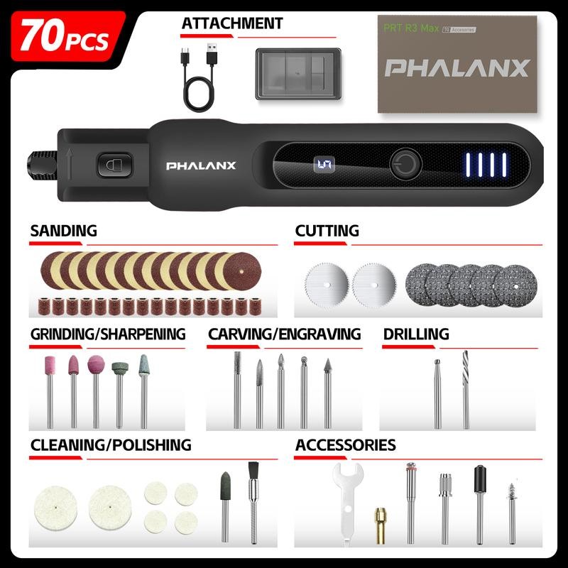 3.7V Cordless Rotary Tool Kit LED Ring Work Light, 2.0Ah