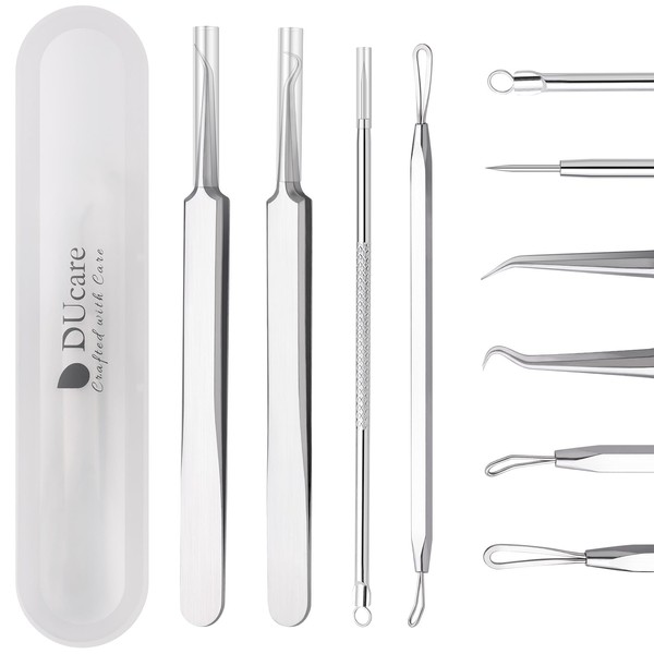 DUcare F36 5-Piece Tweezers, Square Bottle Remover, 0.04 inch (0.1