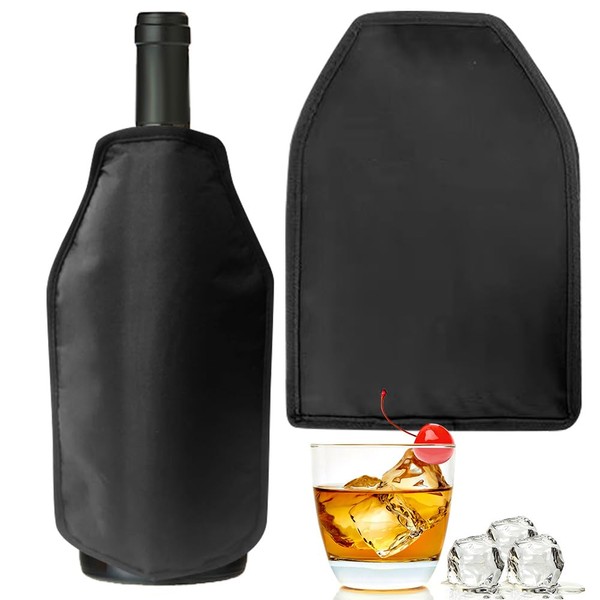 Gohytal Weinkühler Manschette 2er Set, Kühlmanschette für Wein oder Champagner