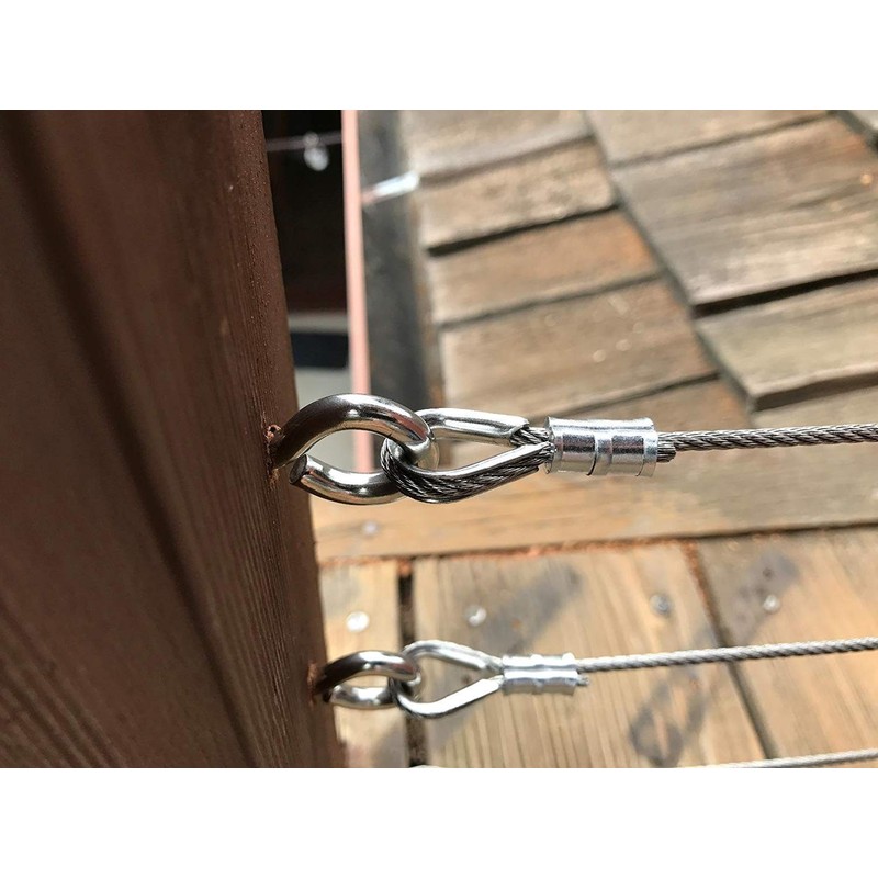 HEVERP - 22 dedales de acero inoxidable M6 para cuerda