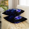 Galaxy Gamepad Pillow Cover Purple Lightning Design Gamepad Pillow Cover