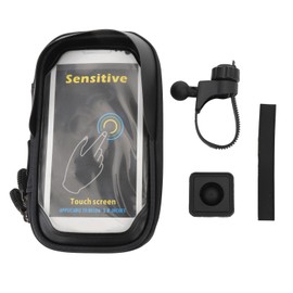 5.8in Electric Bike Phone Mount Bag Waterproof Bike Phone Holder 360 Degree Rotatable Shockproof Handlebar Cycling Pouch