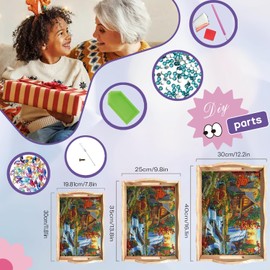 Leatrice Serving Trays Diamond Painting Kits for Adults Beginners Diamond Arts Wooden Trays for Table Decor Plateau de Service Living Room 7.8x11.8 Inches Waterfall style