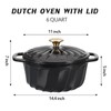 Enameled Dutch Oven with Lid,Cast Iron Dutch Oven Pot,Dual Handles