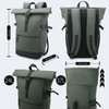 ORENDO&CO Signature Rolltop Backpack (Green)