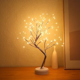 Nakolulu Bonsai Tree Light for Room Decor,108 Led Fairy Light Spirit Tree, 20" Firefly Tree Lamp Battery and USB Operated, Lighted Tree for Gift, Decorations,Home,Bedroom (Warm White)