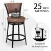 FLYZC Bar Stools, Counter Height Barstools Set of 2, 25"