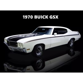 1970 Buick GSX NEW Metal Sign: Original Look in White & Black