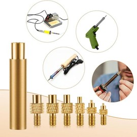 Heat Set Insert Tips for Sizes M2 M2.5 M3 M4 M5 M6 1/4 Inch M8, Universal 936 Soldering Iron Head Heat Set Insert Tip for 3D Filament Printer Parts,Easy to Use