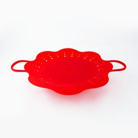 Invisioncorp Silicone 11" Large Steamer Basket, Microwave Insert for Pot Flexible Design