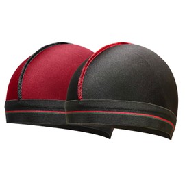 ForceWave Wave Cap, Silky Stocking Wave Cap for Men Women, Black Wave Compression Cap for 360 Waves, 2-Pieces